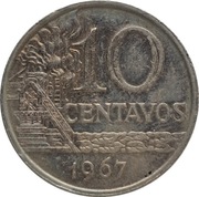 Brazylia 10 centavos 1967, KM#578.1