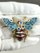 NOWA Broszka przypinka pszczoła owad insekt z cyrkoniami elegancka