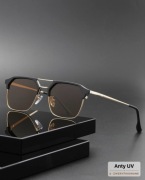 1 szt metalowe okulary - brązowy (unisex)