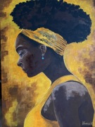 Obraz Afroamerykanki ręcznie malowany 