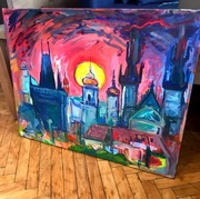  "Praga" olej na płótnie 60x80