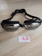 Nowe Okulary pływackie ze szkłami korekcyjnymi -5,5 dioptrii