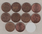 Szwecja 50 ore 1992-2008 na sztuki patrz opis 