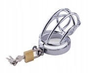 Stalowy pas cnoty, Chastity Cage klatka na penisa z kłódką Oring 48mm