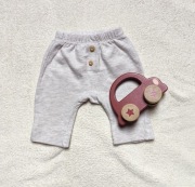 Spodnie dla noworodka H&M 50 beżowe bawełna spodenki newborn