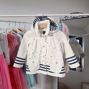 Płaszcz płaszczyk kurtka 92 98 Terre de marins biały marynistyczny marine s