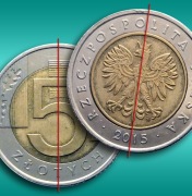 5 ZŁOTYCH  2015 MONETA [nr 160] SKRĘTKA