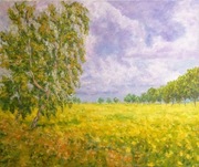 Olej/płótno "Kujawy Latem"