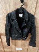 Bershka czarna kurtka ramoneska xs 34 modna jesień