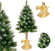 CHOINKA SZTUCZNA NA PNIU PIĘKNA SOSNA DIAMENTOWA GĘSTA OŚNIEŻONA 180 CM