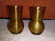 Dwa wazoniki ze szkła VINTAGE a’la Huta Prądniczanka 