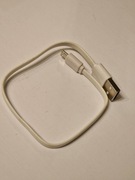 Biały kabel microUSB 30cm tylko do ładowania
