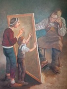 Sprzedam obraz olejny Dariusz Miliński "w poszukiwaniu weny"