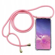Etui Bershka Iphone 6+ / 7+ / 8+ na sznurku różowe przezroczyste 
