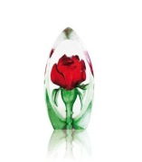 Mats Jonasson Crystal - FLORAL FANTASY MINIATURE Rose - 88150