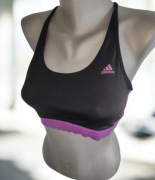 Markowy dwustronny krótki top sportowy Adidas S bokserka fitness siłownia