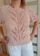 Cudny sweterek ażurowy wzór. Handmade. 