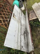 Mocne drzwi stalowe 162 x 233 cm używane po demontażu do garażu, hali itp