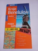 Kraje Beneluksu, mapa samochodowa.