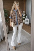 Bluzka panterka oversize (XL/XXL)