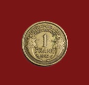 Moneta 1 frank 1933, Francja
