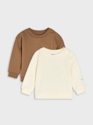 Komplet zestaw dresów 62 noworodek Sinsay bluza spodnie białe brązowe