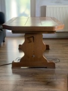 Stylowy piękny dębowy stary stół ławostół rozkładany dąb vintage 