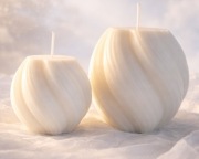 Świece sojowe geometryczne ozdobne