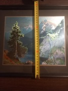 Obrazek świecący w czarnej ramce