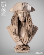 Jack Sparrow Piraci z Karaibów Popiersie Figurka 35cm 1/4 Ręcznie Malowana