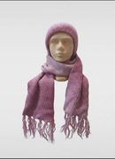 Zestaw damski czapka plus szalik