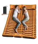 Samopompujący materac dla 2 osób 202/135 cm pomarańczowo-czarny