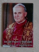 Pamiątka kanonizacji Papieża Jana Pawła II z 2014 r - magnes na lodówkę