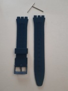 Granatowy pasek do zegarka Swatch 17 mm+sztyfty