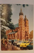 Kraków Kościół Mariacki pocztówka z PRL 