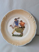 Talerz Tańce Polskie "Góralskie" PORCELANA WAŁBRZYCH PRL L.60-