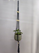 Makrama - kwietnik granatowy 