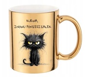 Złoty kubek „Kurwa, znowu poniedziałek” – 330 ml | Prezent z humorem