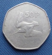 Moneta Irlandia 50 pensów 1970