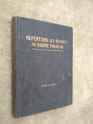 Repertoire des Navires de Guerre Francais$P.Le Conte-okręty wojenne Francji
