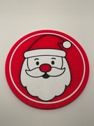 Podkładki z Mikołajem – świąteczne podkładki 3D pod kubki / szklanki 