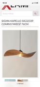 Lampa Kapelusz 76cm miedz zloto