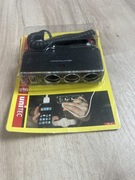 ROZDZIELACZ ROZGAŁĘZIACZ 3X GNIAZDA ZAPALNICZKI 1X USB DŁUGI KABEL 12V 5A