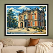 Świerklaniec - park i Pałac Kawalera. Plakat w stylu  Art Deco 60x40cm