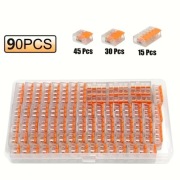 Złączki elektryczne na linkę zestaw 90 szt. 3 rodzaje  *wysyłka free 