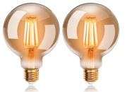 Extrastar 2x Żarówka Edison Duża 4W E27 Ciela Biel