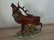 Figura porcelanowa jeleń