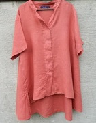 Asymetryczna lniana tunika, 2XL/ 46