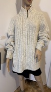 Sweter duży 42/44/48 bawełna z wełną ciepły gruby
