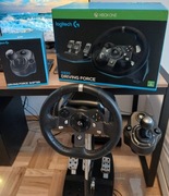 Kierownica LOGITECH G920 + PEDAŁY + SHIFTER + STOJAK IDEALNE!!!
